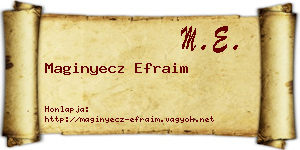 Maginyecz Efraim névjegykártya
